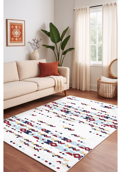 Makinede Yıkanabilir Kaymaz Taban Leke Tutmaz Salon Halısı Mutfak Halısı ve Yolluk