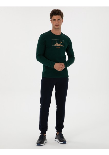 Erkek Lacivert Slim Fit Eşofman Altı 50317676-VR033