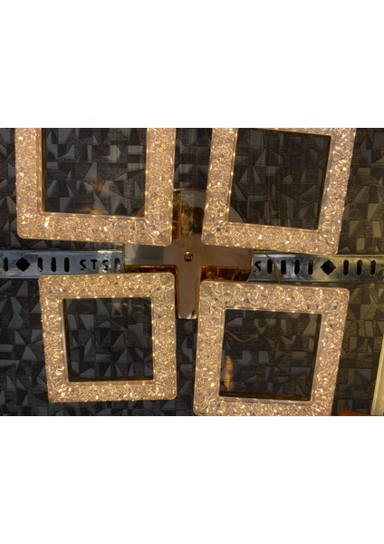 4'lü Gold Kare LED Plafonyer Avize fiyatları