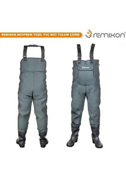 Neopren Pvc Bot Tulum Çizme Yeşil-44 indirimleri