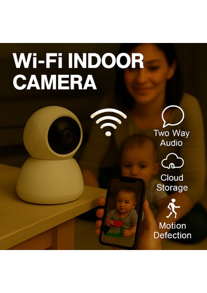 AHD-20600 Wi-Fi Kamera Hd Görüntü Gece Görüş Hareket Algılama Sesli Takip indirimleri