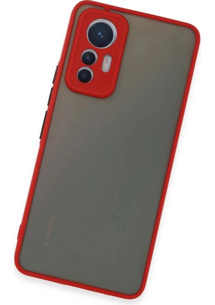 Newface Xiaomi Mi 12 Lite Kılıf Montreal Silikon Kapak - Kırmızı modelleri