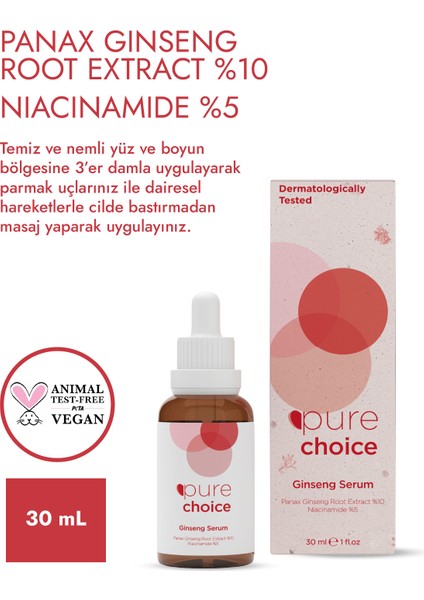 Ginseng Serum 30 Ml (panax Ginseng Root Extract %10 + Niacinamide %5) fırsatları