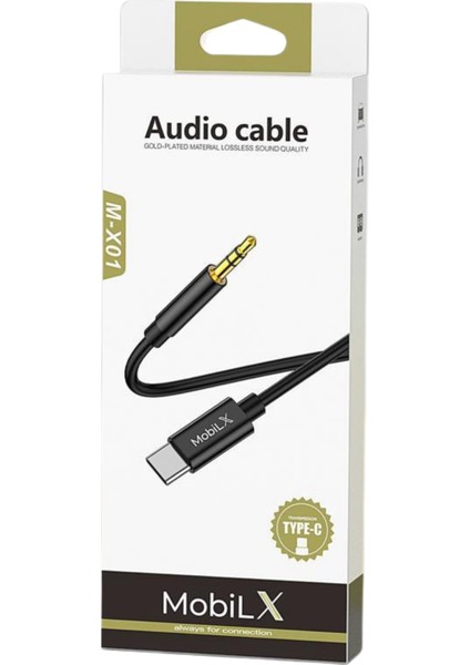 Mobilx Type-C To 3.5mm Aux Ses Kablosu – 1m, Stereo Destekli, Dayanıklı Örgülü Kablo fiyatları