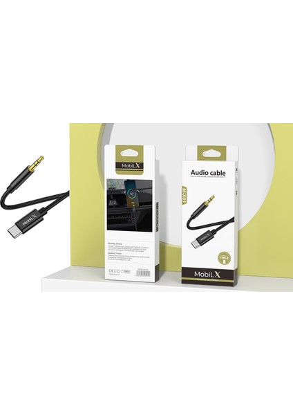 Mobilx Type-C To 3.5mm Aux Ses Kablosu – 1m, Stereo Destekli, Dayanıklı Örgülü Kablo indirimleri