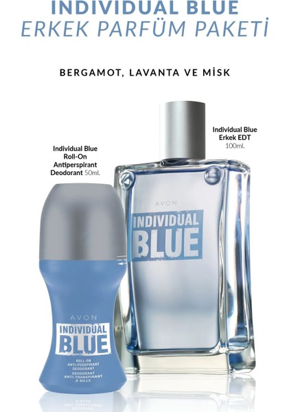 Individual Blue Erkek Parfüm ve Roll-On Seti - Ferah ve Kalıcı Mavi Koku, 100 ml + 50 ml, Hediyelik, Günlük Kullanım için İdeal fiyatları