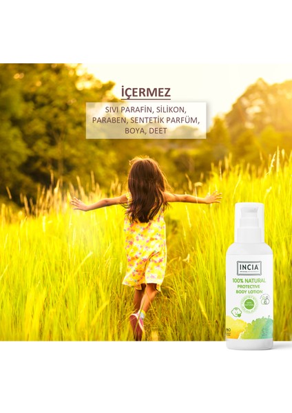 %100 Doğal Sinek Kovucu Losyon 100 ml Alkol İçermeyen Hassas Ciltler için Koruma modelleri