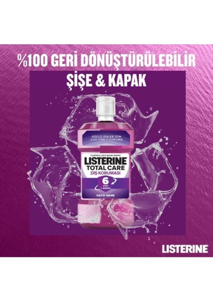 Ağız Bakım Suyu 500 ml - Total Care, 6 Etkili Koruma, Plak ve Çürük Önleyici, Ferahlatıcı Nane Aroması fırsatları