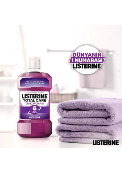 Ağız Bakım Suyu 500 ml - Total Care, 6 Etkili Koruma, Plak ve Çürük Önleyici, Ferahlatıcı Nane Aroması