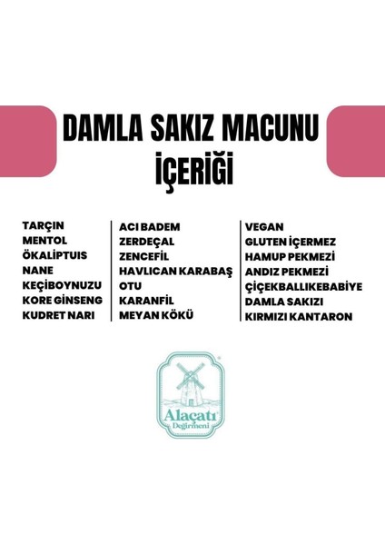 240 gr Macun - Bağışıklık Sistemi Destekleyici, Vegan, Şeker ve Gluten İçermez, Damla Sakızı Aromalı fiyatları