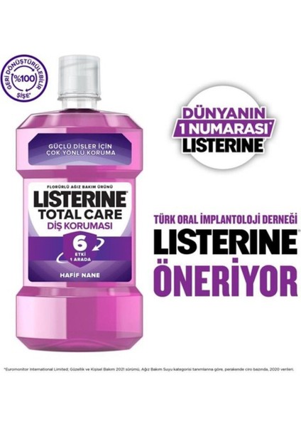 Ağız Gargarası 1 lt - Total Care, Çok Yönlü Koruma, Nane Aromalı, Ağız Sağlığı ve Gün Boyu Ferahlık