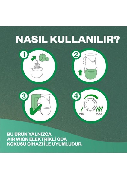 Elektrikli Oda Kokusu Yedeği - Vanilya Aromalı, Ferahlatıcı ve Uzun Süre Kalıcı Koku