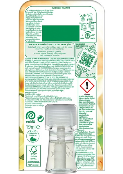 Elektrikli Oda Kokusu Yedeği - Vanilya Aromalı, Ferahlatıcı ve Uzun Süre Kalıcı Koku