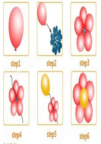 Mavi Papatya Balon Yapma Aparatı - 6 Balon Kapasiteli, 6 Adet indirimleri