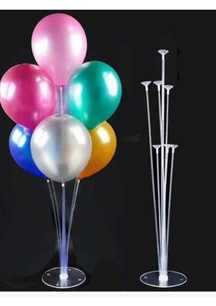 Mavi Balon Süsleme Standı - 1 m, 7 Adet Çubuklu, Düz Desenli, Doğum Günü ve Özel Günler İçin İdeal fiyatları