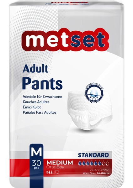 Emici Külot Medium Boy Orta Boy 30 Luk 1 Paket