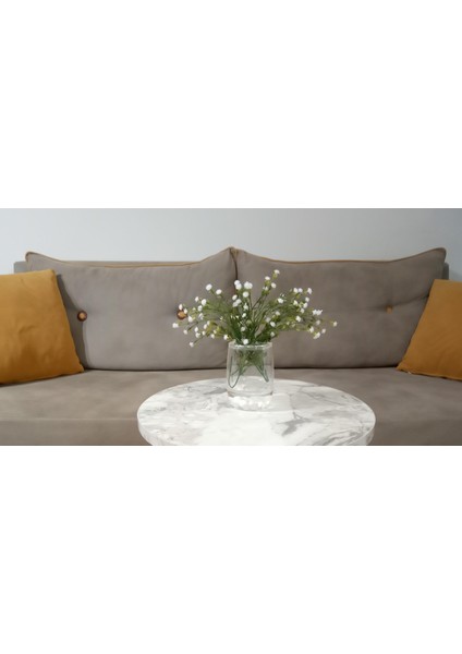 2 Adet Vazo Dahil,vazoda Çiçek,beyaz Yapay Çiçek,vazo Dekoratif Beyaz Incili 8X8X16CM