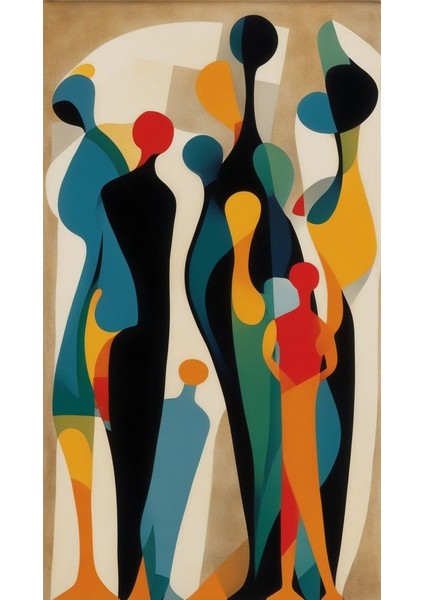 Soyut Sanatsal Figür Iı Duvar Salon Güzellik Salonu Ofis Dükkan Dekarasyon Kanvas Tablo fiyatları