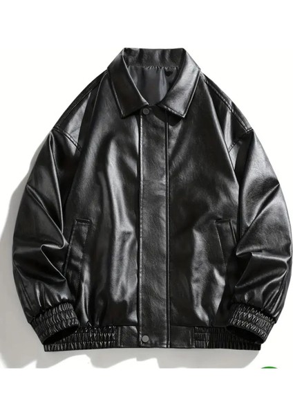 Oversize Unisex Vintage Deri Ceket fiyatları