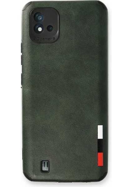 Newface Realme C11 2021 Kılıf Loop Deri Silikon - Yeşil