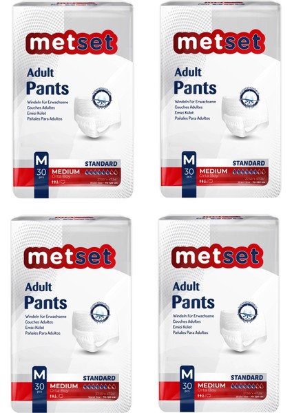 Emici Külot Medium Boy Orta Boy 30 Luk 4 Paket 120 Adet