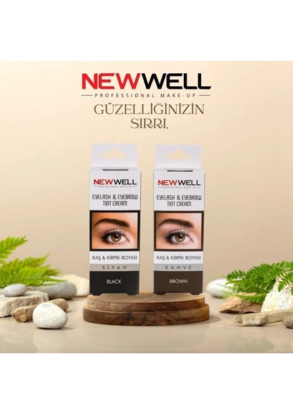 Newwell Siyah Kahve Ikili Kaş Kirpik Boyası seti