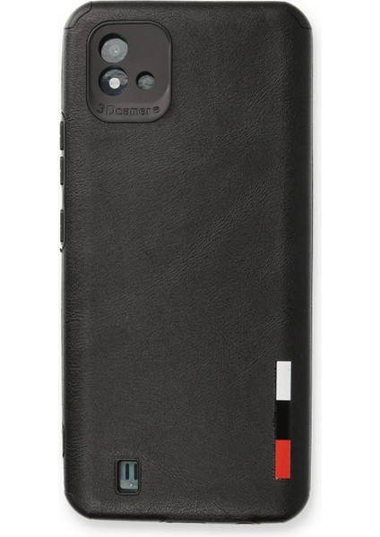 Newface Realme C11 2021 Kılıf Loop Deri Silikon - Siyah