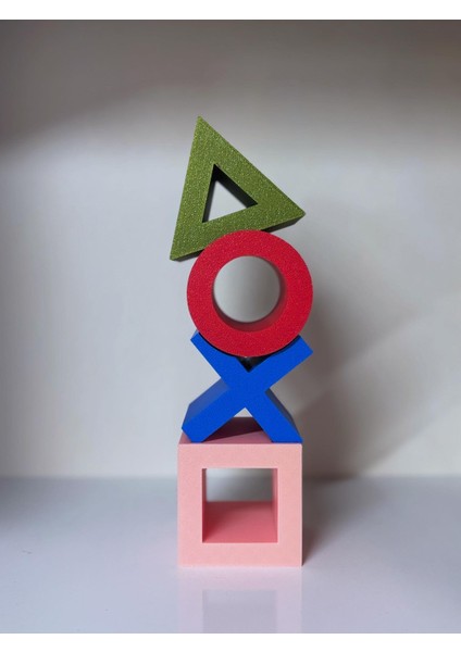 Playstation Ikonları Dekor – 3D Baskı Renkli Figür Seti