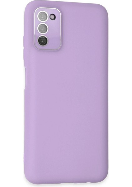 Newface Samsung Galaxy A03S Kılıf Lansman Glass Kapak - Lila fiyatları