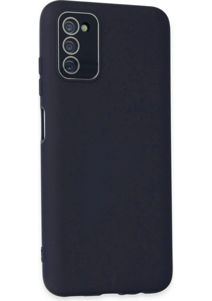 Newface Samsung Galaxy A03S Kılıf Lansman Glass Kapak - Lacivert fiyatları