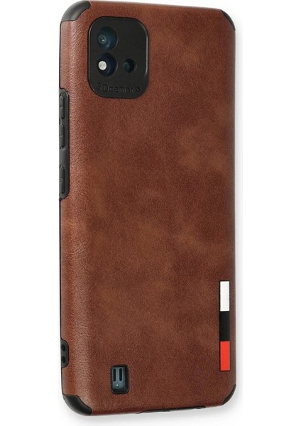 Newface Realme C11 2021 Kılıf Loop Deri Silikon - Kahverengi fiyatları