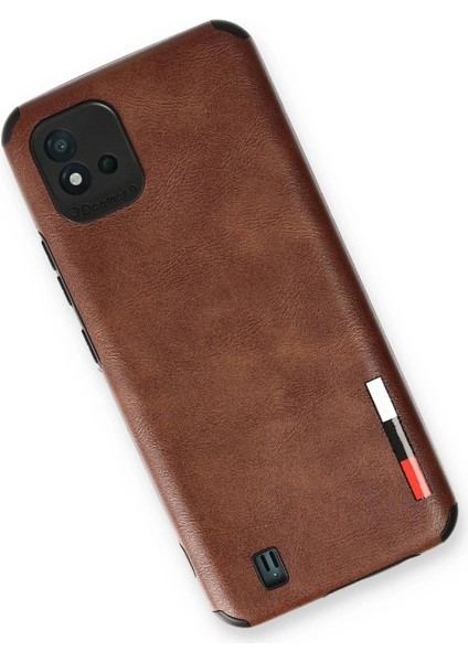 Newface Realme C11 2021 Kılıf Loop Deri Silikon - Kahverengi modelleri