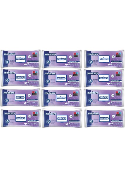 Xlarge Boy Vücut ve Perine Temizleme Havlusu 30x30 cm Ekstra Kalın 50'li 12 Paket