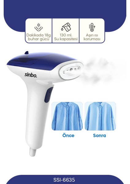 Taşınabilir Buharlı Dikey Kırışık Giderici Ütü SSI-6635