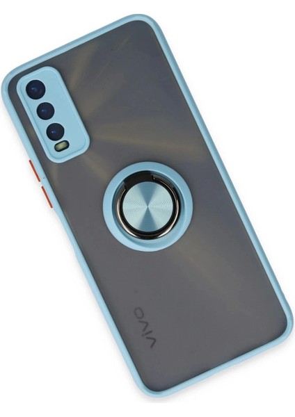 Newface Vivo Y11S Kılıf Montreal Yüzüklü Silikon Kapak - Buz Mavi fiyatları