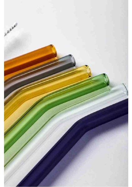 6'lı Renkli Cam Eğimli Isıya Dayanıklı (Borosilikat) Pipet ve 1 Adet Pipet Temizleme Fırçası fiyatları