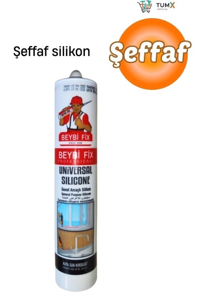 Genel Amaçlı Şeffaf Silikon 280GR (1 Adet)