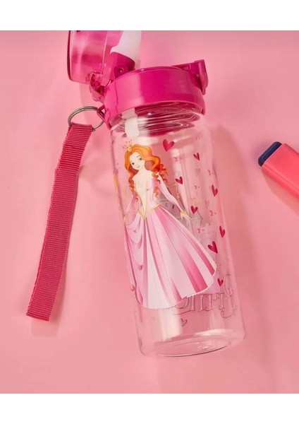 Çocuk Matara Suluk 500 ml Prenses Desenli Pipetli Polikarbon Bpa Free - Cat fiyatları