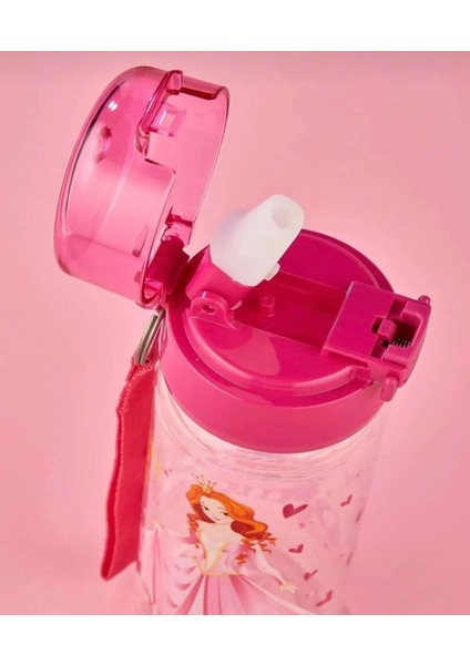 Çocuk Matara Suluk 500 ml Prenses Desenli Pipetli Polikarbon Bpa Free - Cat modelleri