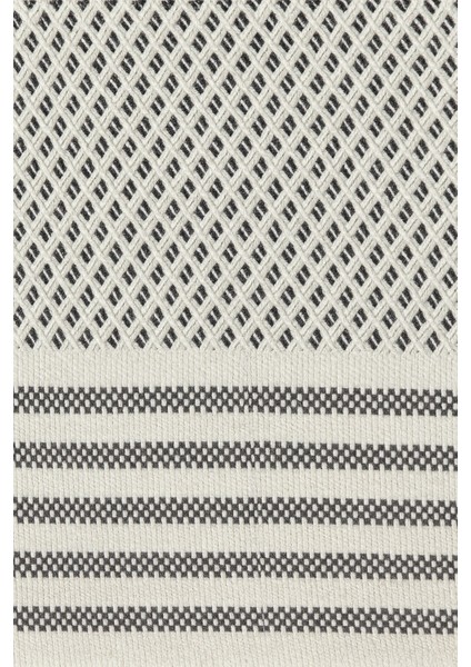 Mira – Pamuklu Püsküllü Örtü, Geometrik Desenli Koltuk ve Yatak Şalı 220X180 cm