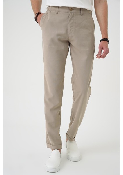 Comfort Beli Lastikli Rayon Karışımlı Bej Jogger Pantolon P 1194 fırsatları