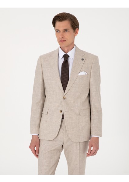 Erkek Bej Slim Fit Takım Elbise 50311241-VR011 modelleri