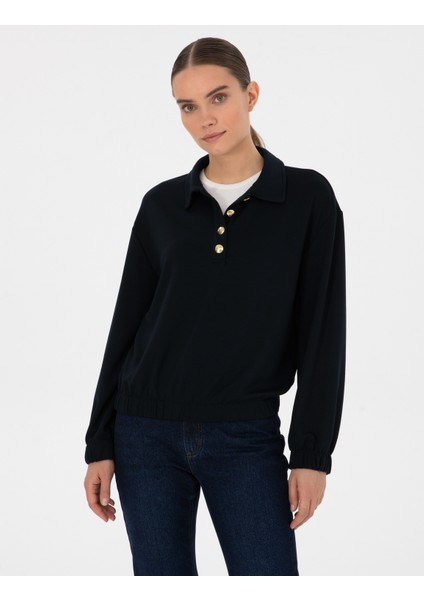 Kadın Lacivert Oversize Sweatshirt 50309070-VR033 modelleri