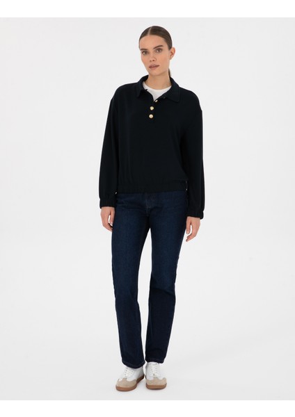 Kadın Lacivert Oversize Sweatshirt 50309070-VR033 fırsatları