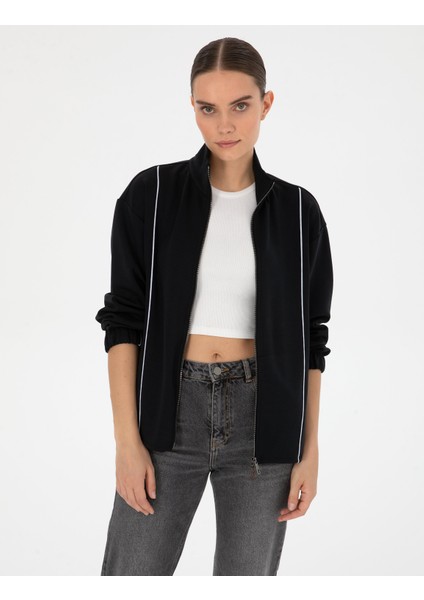 Kadın Siyah Comfort Fit Örme Hırka 50309108-VR046 modelleri