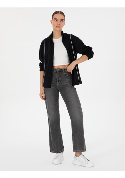 Kadın Siyah Comfort Fit Örme Hırka 50309108-VR046 fırsatları