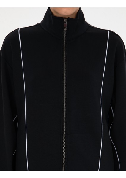 Kadın Siyah Comfort Fit Örme Hırka 50309108-VR046