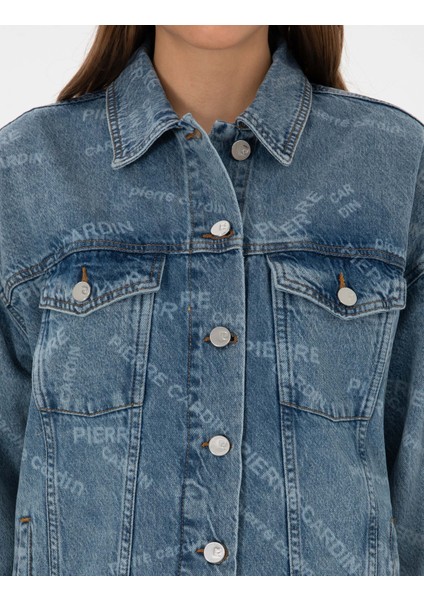 Kadın Açık Mavi Oversize Jean Ceket 50308527-VR003