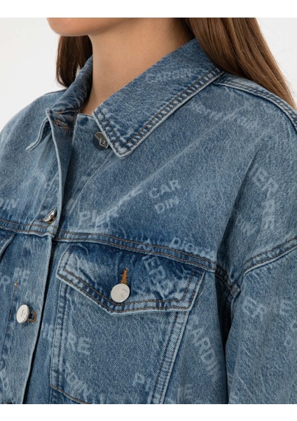 Kadın Açık Mavi Oversize Jean Ceket 50308527-VR003