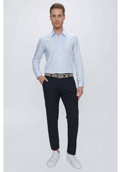 P 1107 Slim Fit Lacivert Spor Pantolon